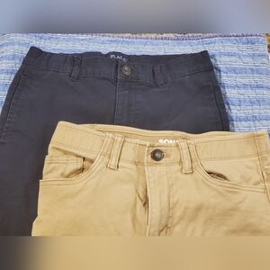 Khaki And Navy Blue Boys' Size 12 Slacks, Pants